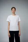 ADRY ORGANIC COTTON CREW NECK T-SHIRT IN WHITE
