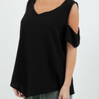 Mylie Cold Shoulder Top 100% Cotton Gauze