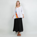 Lucia Applique Top  100% Cotton Gauze