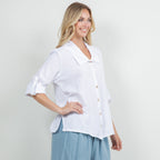 Sloanne Button-Up  100% Cotton Gauze