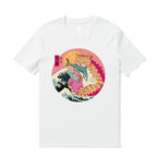 Hawaiian Tee For Men Super CatZilla Tee Crew Neck 100% Cotton - WHITE By Shawn