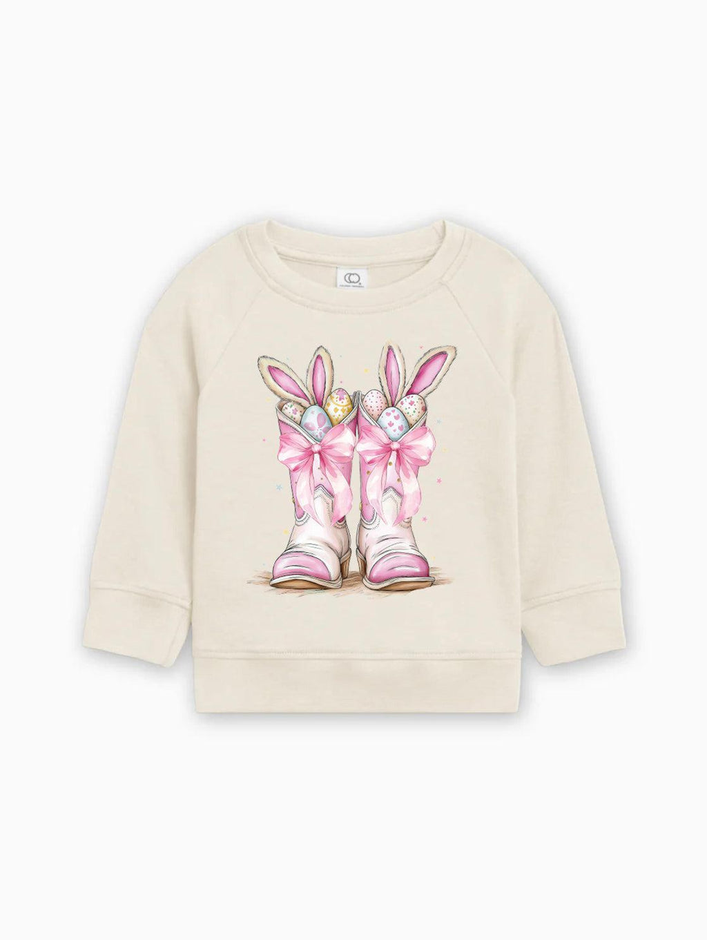 Easter Eggs in boots Easter Organic Cotton Baby toddler Pullover