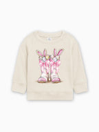 Easter Eggs in boots Easter Organic Cotton Baby toddler Pullover