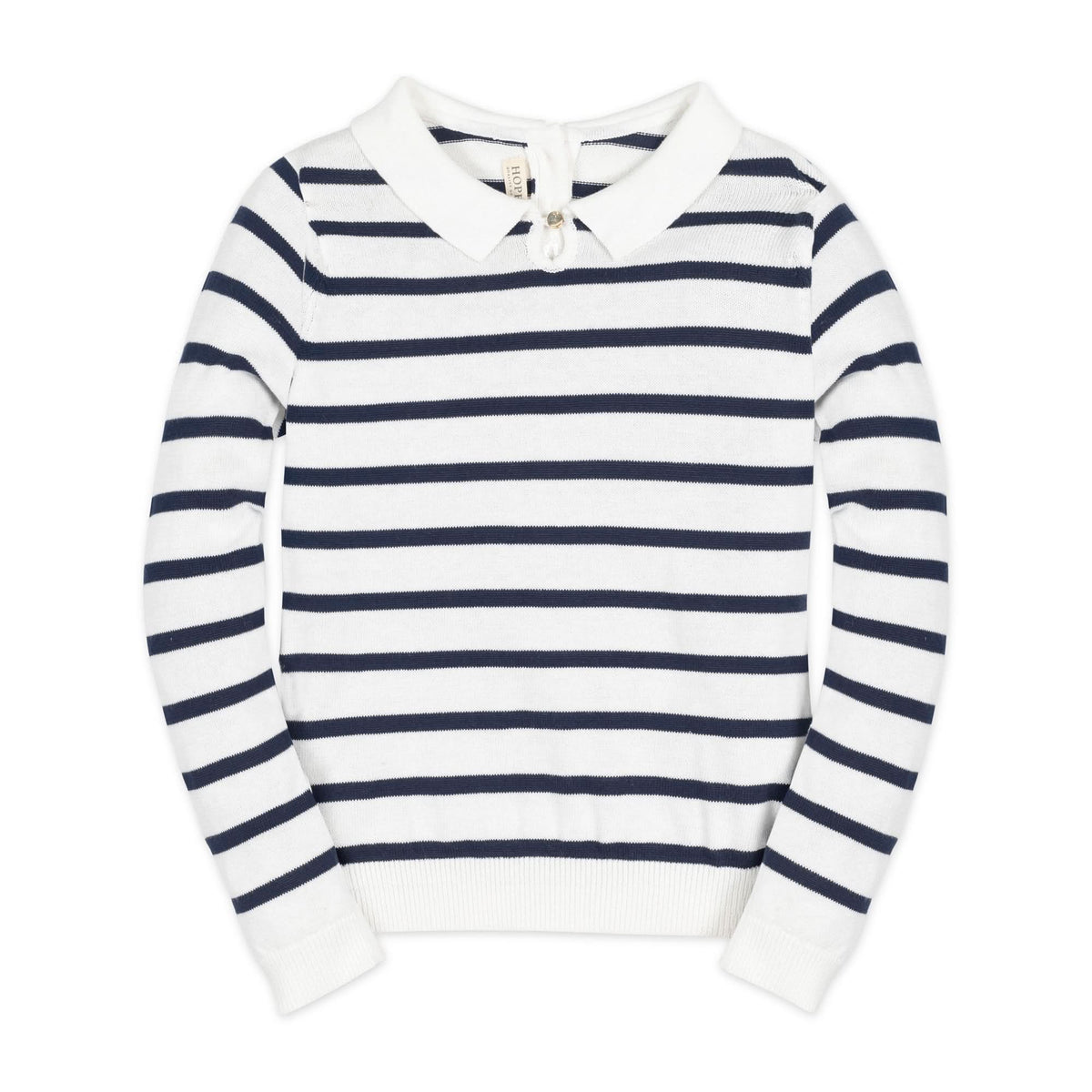 Organic French Collared Keyhole Sweater - Baby