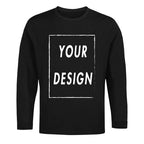 Custom Long Sleeve Shirt EU Size 100% Cotton Make Your Design Logo Text High Quality Gifts Tops