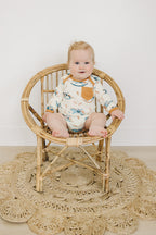 Organic Cotton Long Sleeve Bodysuit - Rocking Horse