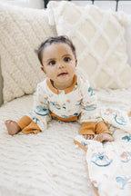 GOTS Certified Organic Cotton Playsuit - Rocking Horse