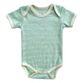 GOTS Certified Organic Cotton Short Sleeve Bodysuit - I Love You (Desert Green)