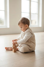 Organic Polka Dot Sherpa Baby Vest