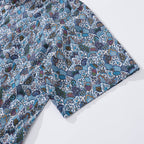 Men's Hawaiian Shirt Vintage Floral Print Cotton Button-down Short Sleeve Aloha Shirt By Amy