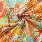 100% Cotton Fish Shirts Orange Hawaiian Shirt For Men Oceanic Camp Collar Shirt By Cigar