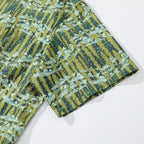 Hawaiian Shirt For Men Cod and Seaweed Print Short Sleeve Cotton Button Down By Amy
