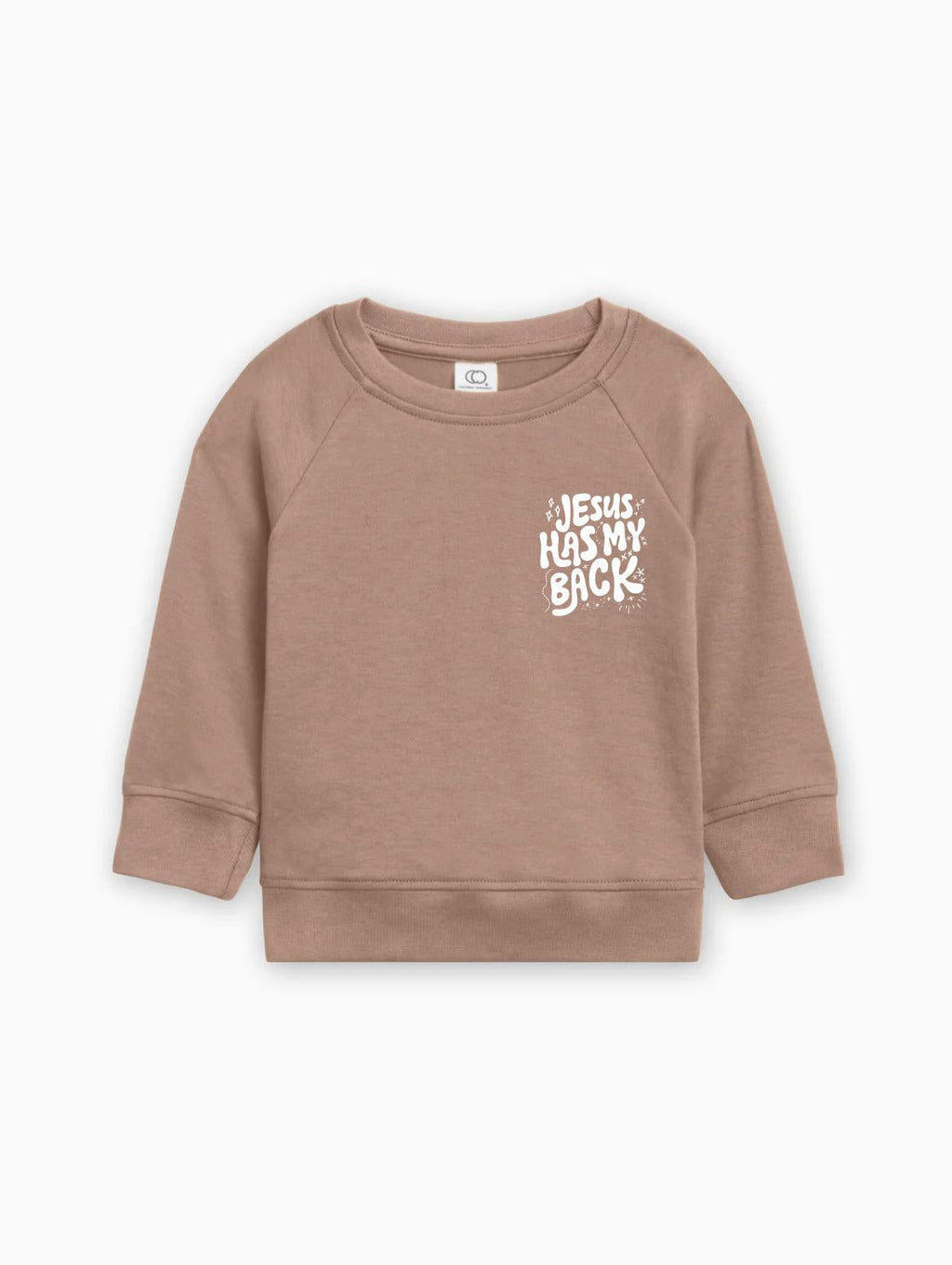 Jesus has my back Christian Organic Cotton Toddler Kids Pullover