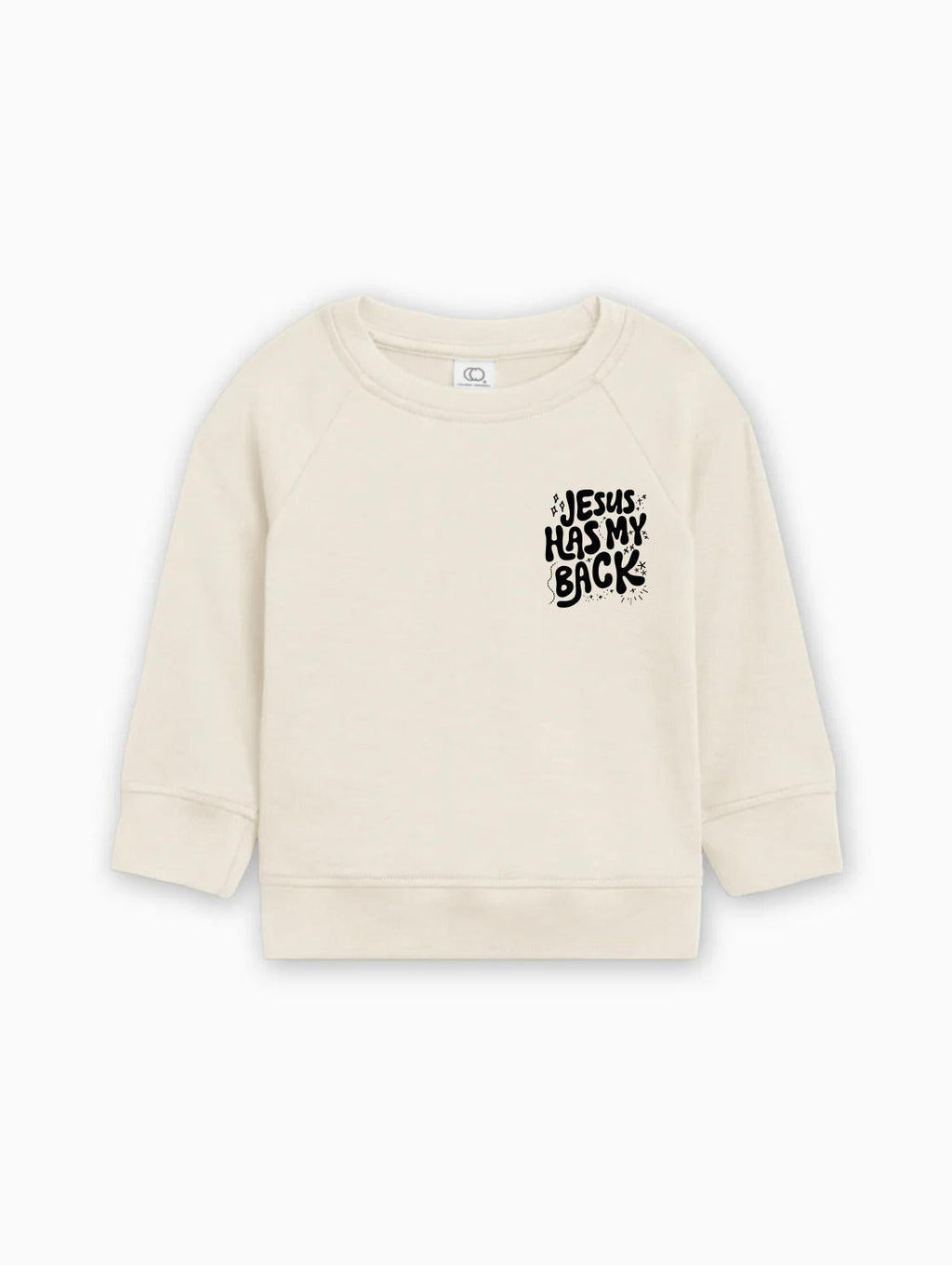 Jesus has my back Christian Organic Cotton Toddler Kids Pullover
