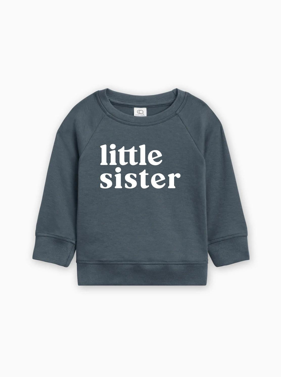 Little Sister Organic Cotton Baby Toddler Girl Pullover (Serif)