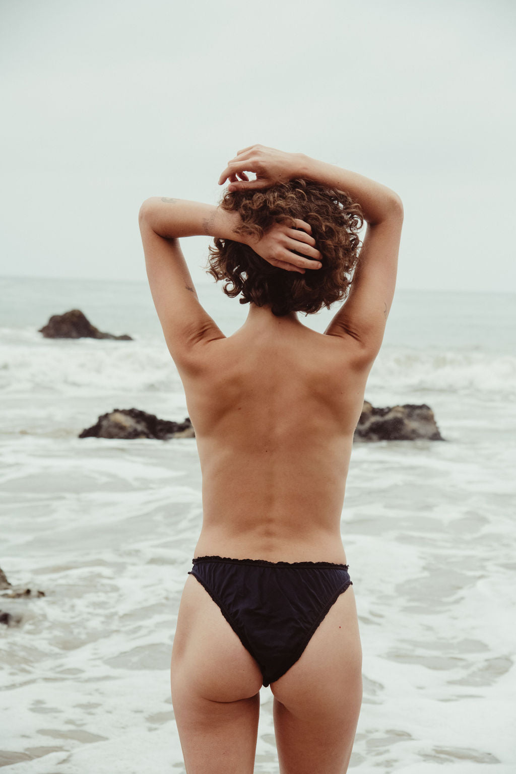 The black frilly panties - 100% organic pima cotton