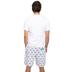 Men's Tennis Navy Sleep Shorts - Organic Cotton Poplin