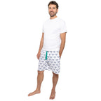 Men's Tennis Navy Sleep Shorts - Organic Cotton Poplin