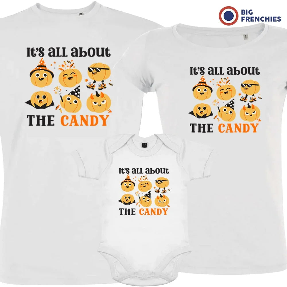 It's All About The Candy Halloween Matching Organic Cotton Family Set (Set of 3)