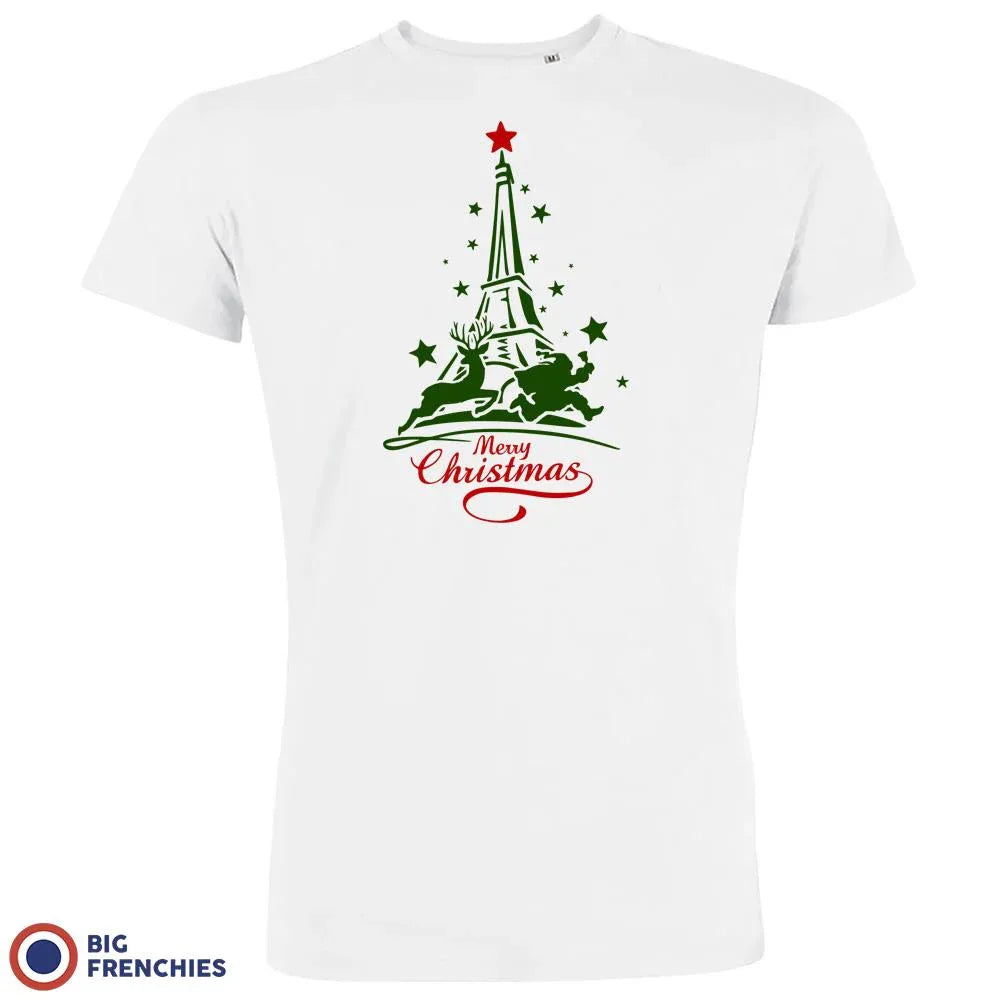 Christmas Eiffel Tower Men's Organic Cotton Tee