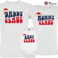 Mommy Daddy Baby Claus Christmas Matching Family Organic Tees (Set of 3)