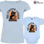 Halloween Lovers With a Cat Mom and Child Organic Cotton family Set (Set of 2)