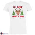 Oh Deer What A Year Christmas Men's Organic Cotton Tee