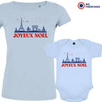 Joyeux Noël Paris Christmas Mom and Child Organic Cotton family Set (Set of 2)