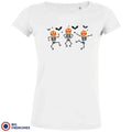 Pumpkin Skeleton Dance Halloween Women's Organic Cotton Tee