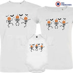 Pumpkin Skeleton Dance Halloween Matching Organic Cotton Family Set (Set of 3)