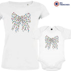 Christmas Bow Mom and Child Organic Cotton family Set (Set of 2)