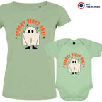 Spooky Vibes Only Halloween Mom and Child Organic Cotton family Set (Set of 2)