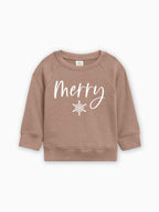 Merry Christmas Snowflake Organic Cotton Baby Toddler Pullover