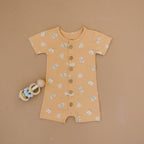 GOTS Certified Organic Cotton Short Sleeve Romper - Magical Moth
