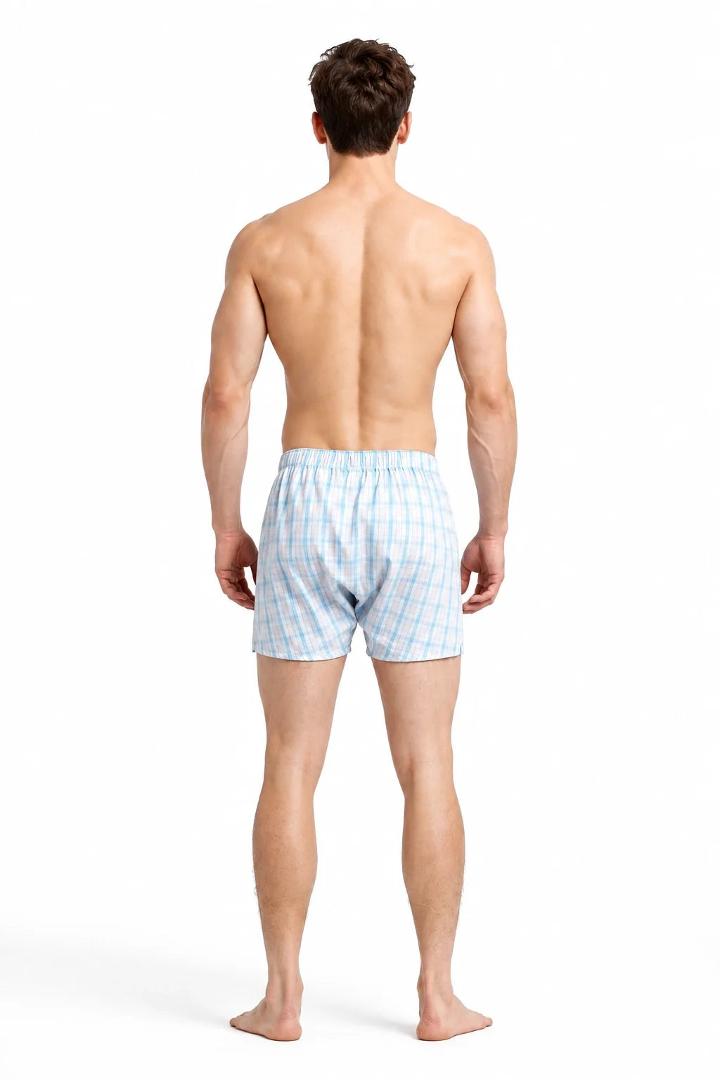Men's Cotton Plaid Boxer Shorts