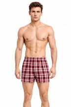 Men's Cotton Plaid Boxer Shorts