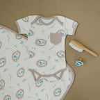 GOTS Certified Organic Cotton Short Sleeve Bodysuit - Quail Nest