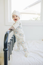 GOTS Certified Organic Cotton Zippy Footed - Quail Nest