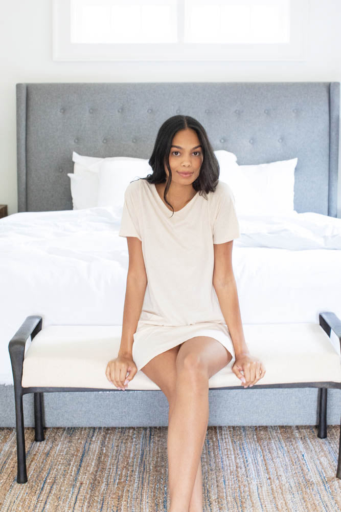 WOMEN'S PIMA COTTON T-SHIRT DRESS