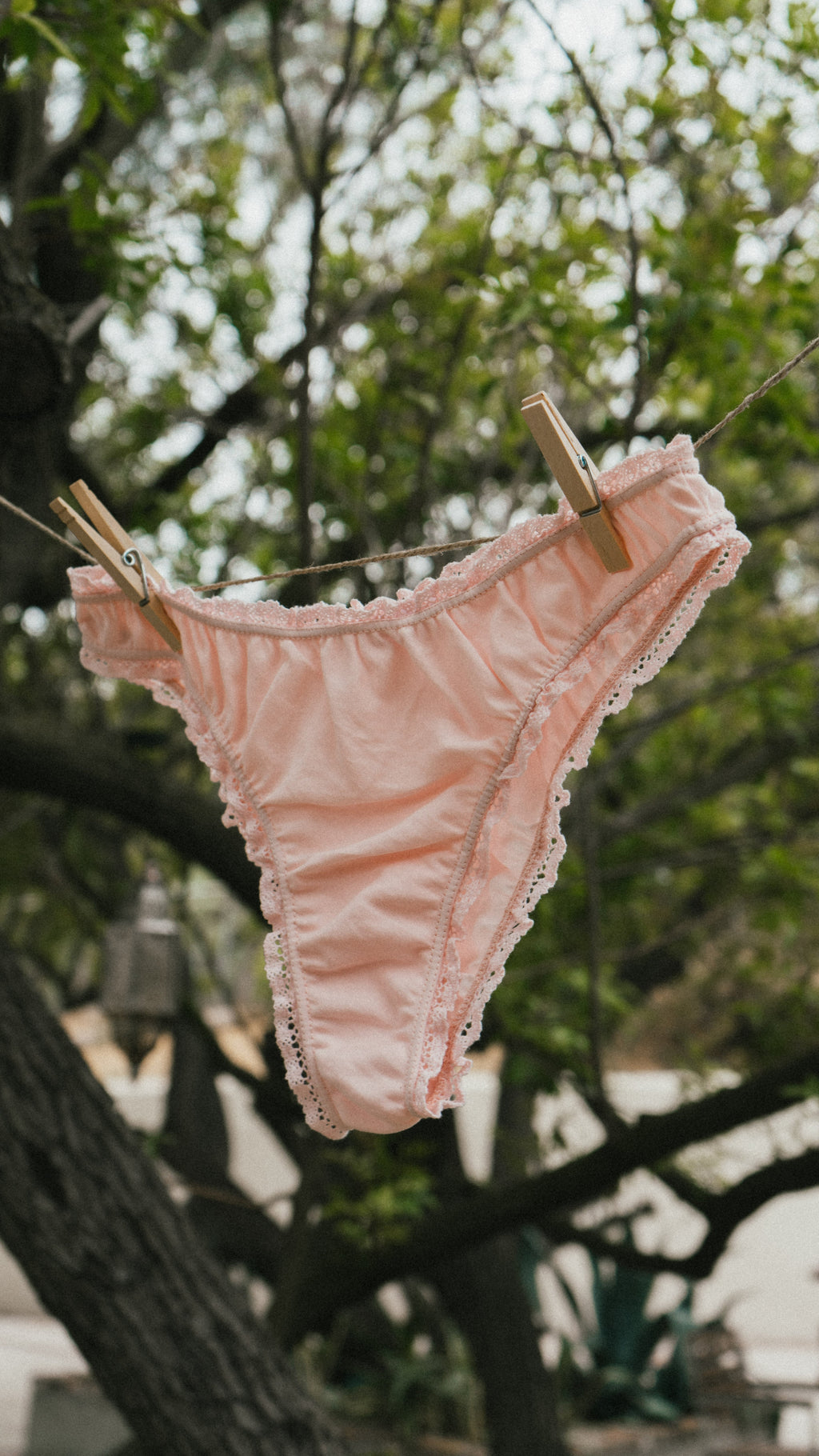 The powder pink frilly panties - 100% organic pima cotton