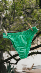 The neptune green frilly panties - 100% organic pima cotton