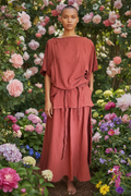 Handmade Cotton Set of Maxi Skirt & Blouse "SONIA" 100% Cotton