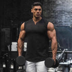 Cotton V-neck Gym Tank Top for Men