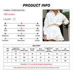 Oymimi Elegant Beige Cotton Two Piece Set For Woman Fashion Long Sleeve Button Shirts And High Waist Lace-Up Mini Skirts Sets
