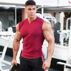 Cotton V-neck Gym Tank Top for Men