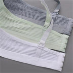 New Simple Cotton Girl Bra Underwear Student Bra Teen Thin Section Without Steel Ring Comfortable Sleep Bra Sports Vest