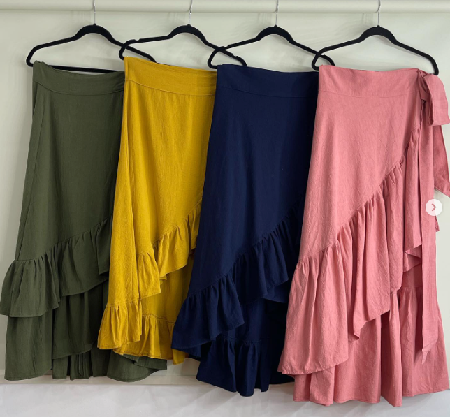 Swim Cover Up, Beach Maxi Skirt, 100% RAW Cotton Handmade