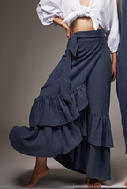 Swim Cover Up, Beach Maxi Skirt, 100% RAW Cotton Handmade