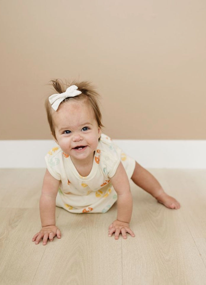 GOTS Certified Organic Cotton Dress w/ Bloomers - Smiley Bolts