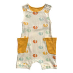 GOTS Certified Organic Cotton Sleeveless Romper - Smiley Bolts